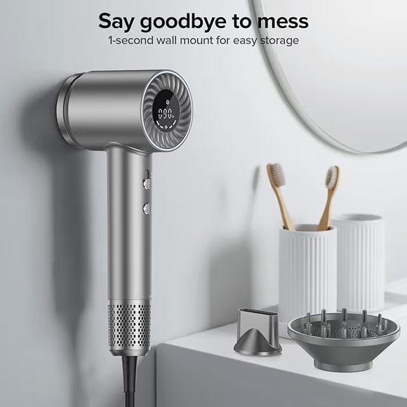 Silver Hair Dryer with Attachments - Picture 7 of 10